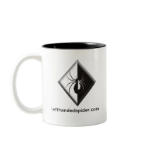 Left Handed Spider Two-Tone Mug by schwebbie Left Handed Spider Two-Tone Mug