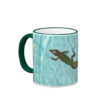left-handed Swimming Lizard mug by wendyqzx left-handed Swimming Lizard mug