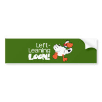 Left-Leaning Loon bumper stickers by haywiregraphics Left-Leaning Loon bumper stickers
