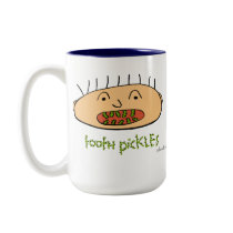 Leftie tooth pickles mugs by planetross Leftie tooth pickles mugs