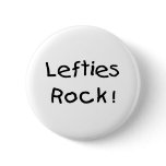 Lefties Rock Pinback Buttons