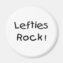 Lefties Rock Refrigerator Magnet