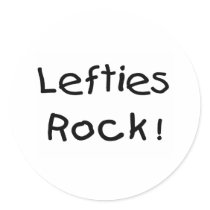 Lefties Rock stickers by CelebrationZazzle Lefties Rock stickers