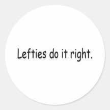 Lefties Round Sticker
