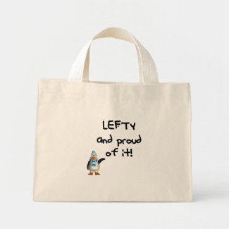 Lefty and Proud of it! Left handed funny sayings bag