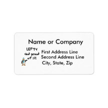 Lefty and Proud of it! Left handed funny sayings Custom Address Label