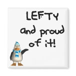 Lefty and Proud of it! Left handed funny sayings magnets
