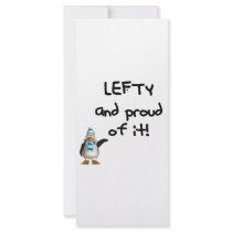Lefty and Proud of it! Left handed funny sayings Personalized Rack Card