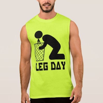 Leg Day - Workout - Puke Sleeveless Shirts