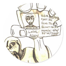 Legal-Alien stickers by digitalshirts Legal-Alien stickers