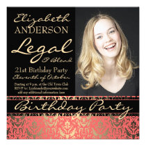 Legal and Blond 21st Birthday Party invitations