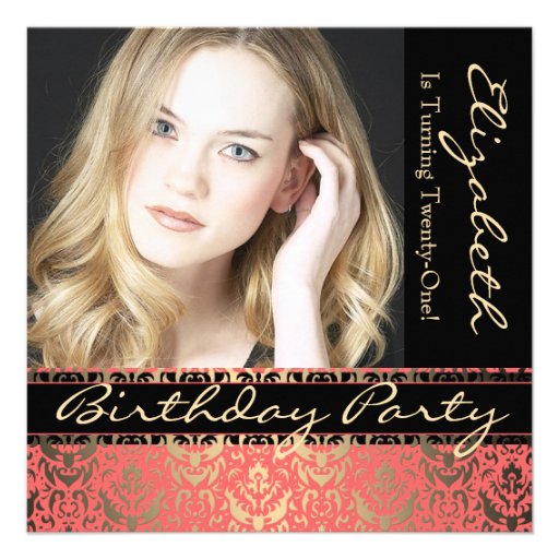 Legal and Blond 21st Birthday Party Announcement