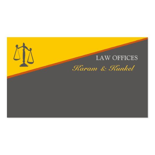 Legal Attorney  Law Office Business Card Templates (front side)