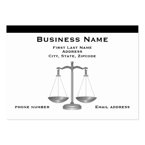 Legal Business Cards (front side)