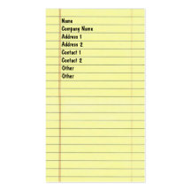 Legal Notepad Business Card Templates