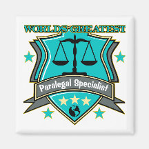 Legal World's Greatest Paralegal Specialist Refrigerator Magnets