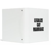 LEGALIZE GAY MARRIAGE VINYL BINDER