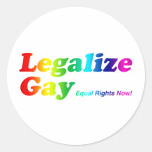 Legalize Gay Round Stickers