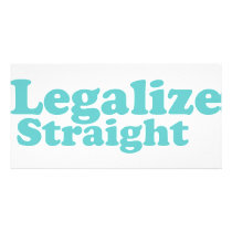 Legalize straight blue customized photo card