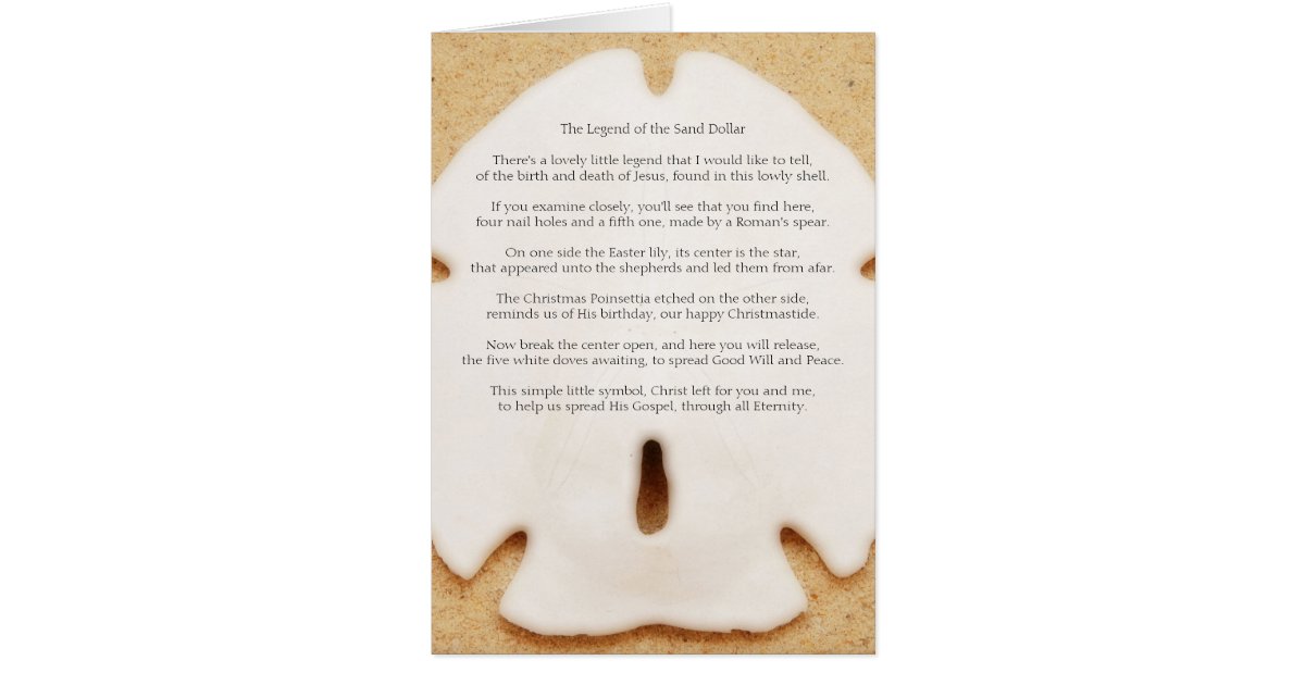 Legend of the Sand Dollar Card | Zazzle