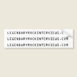LEGENDARY ROCK INTERVIEWS bumper sticker bumper stickers