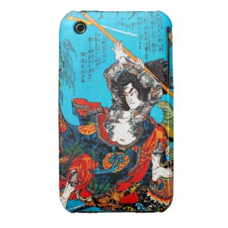 Legendary Suikoden Hero Warrior Jo Kuniyoshi art iPhone 3 Case