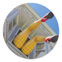 Legs Round Sticker