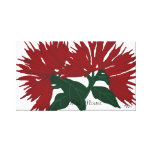 Lehua flower wrapped canvas stretched canvas print