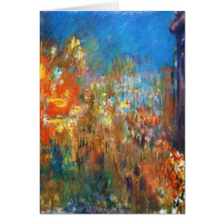Leicester Square at Night Claude Monet fine art Card