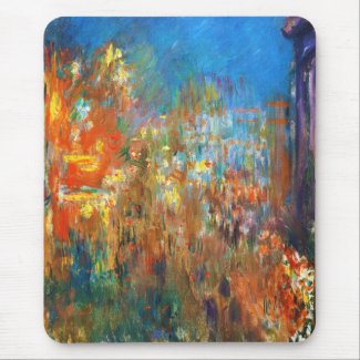 Leicester Square at Night Claude Monet fine art Mouse Pad