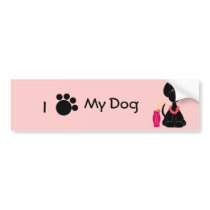 LeiLani the Black Lab bumper stickers by PeticularFashions LeiLani the Black Lab bumper stickers