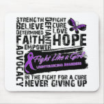 Leiomyosarcoma Cancer Collage - Fight Like a Girl mousepads