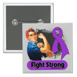 Leiomyosarcoma Cancer Fight Strong Rosie Riveter buttons
