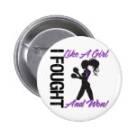 Leiomyosarcoma Cancer I Fought Like A Girl & Won Pinback Button