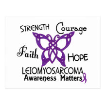 Leiomyosarcoma Celtic Butterfly 3 Post Card