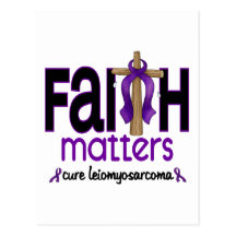 Leiomyosarcoma Faith Matters Cross 1 Postcard