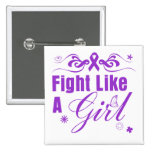 Leiomyosarcoma Fight Like A Girl Ornate Pinback Buttons