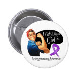 Leiomyosarcoma Fight Like a Girl Rosie The Riveter buttons