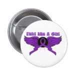 Leiomyosarcoma Fight Like A Girl Wings buttons