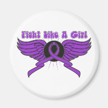 Leiomyosarcoma Fight Like A Girl Wings Refrigerator Magnets