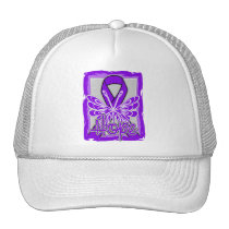 Leiomyosarcoma Hope Butterfly Portrait Mesh Hat