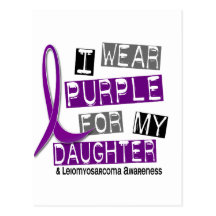 LEIOMYOSARCOMA I Wear Purple For My Daughter 37 Post Cards