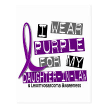 LEIOMYOSARCOMA I Wear Purple For My Daughter-In-La Postcards