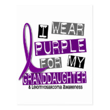 LEIOMYOSARCOMA I Wear Purple For My Granddaughter Post Card