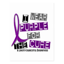 LEIOMYOSARCOMA I Wear Purple For The Cure 37 Post Card