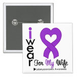 Leiomyosarcoma I Wear Purple Ribbon For My Wife buttons