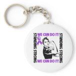 Leiomyosarcoma Standing Strong We Can Do It Key Chain
