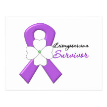 Leiomyosarcoma Survivor Flower Ribbon Postcards