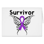 Leiomyosarcoma Survivor Tribal Butterfly cards