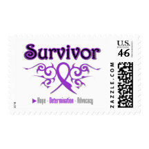Leiomyosarcoma Survivor Tribal Ribbon Postage Stamp